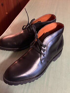 WORN ONCE Mens Allen Edmonds Tate Chukka Black Extralight Boots Size 9 D